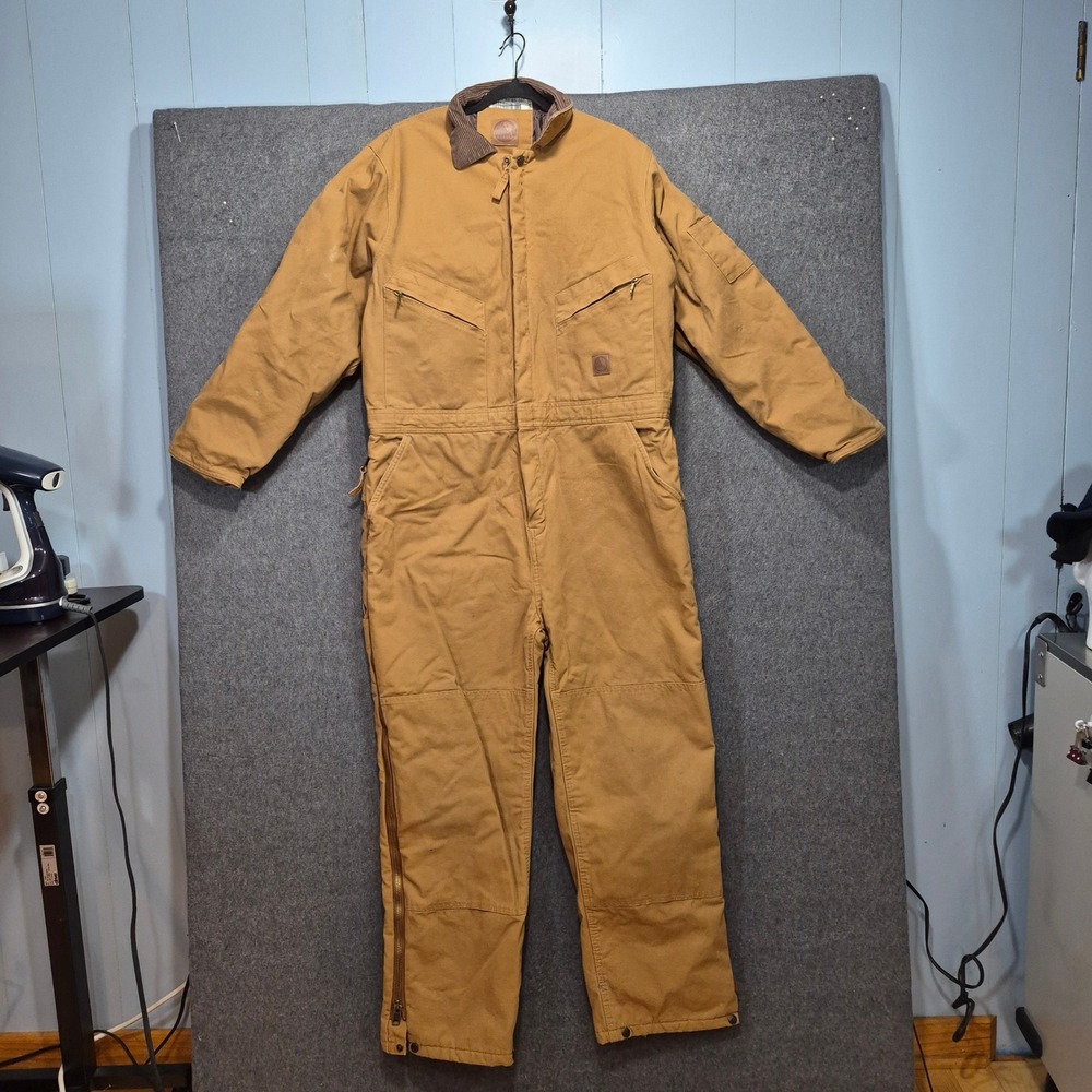 Berne Heritage Duck Insulated Coveralls L 44-46 Reg 100% Cotton Utility Western
